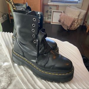 Black Dr. Marten platform boots